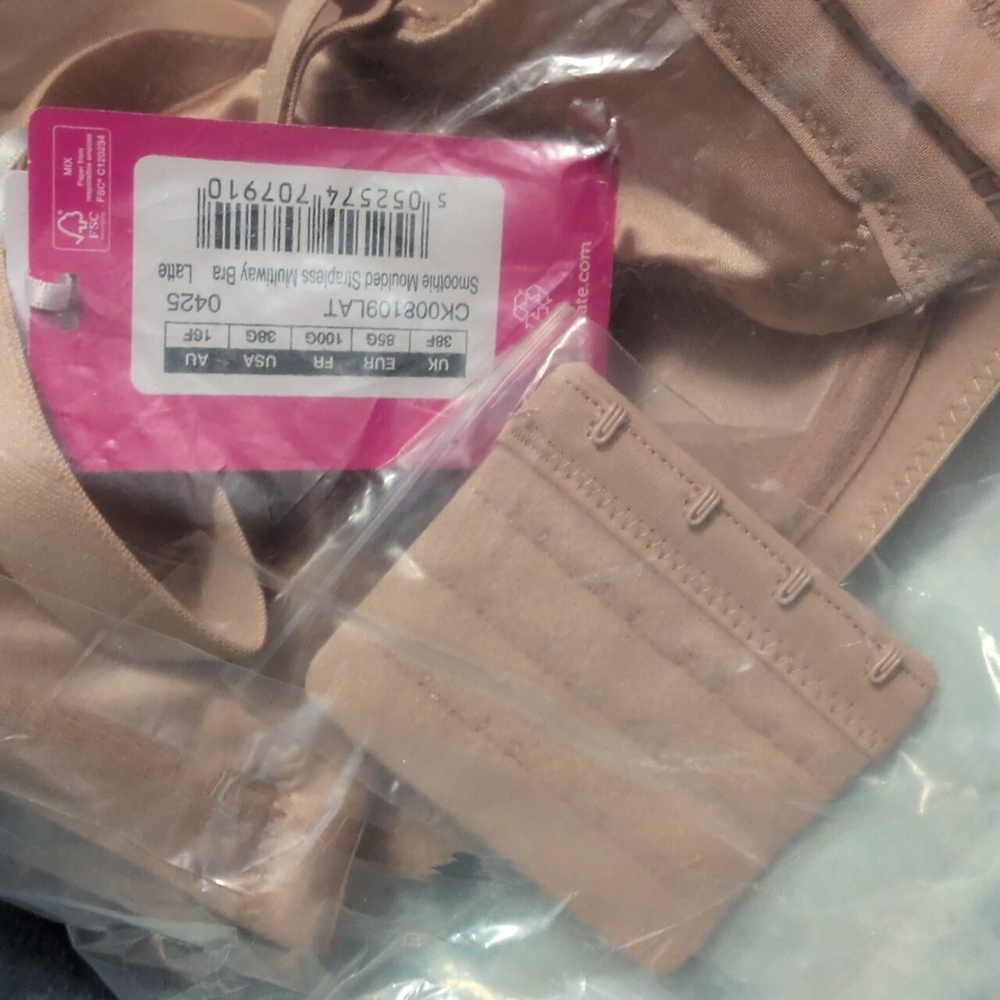 NEW Curvy Kate Smoothie Strapless Bra Sz 38G (UK 38F) In Latte Beige - Picture 7 of 8